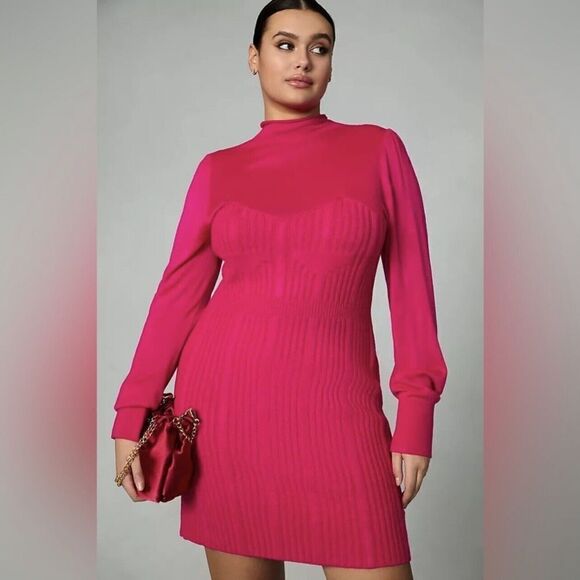 NEW Anthropologie Turtleneck Sweater Dress Size XL - Picture 2 of 11